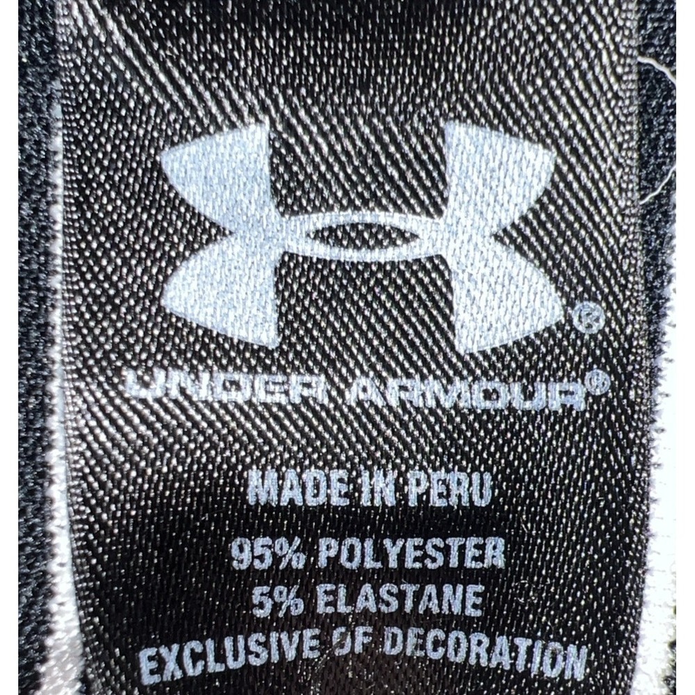 Under Armour HeatGear Polo Shirt Men's LG Tall Black White Stripe Loose Golf L - Picture 7 of 9